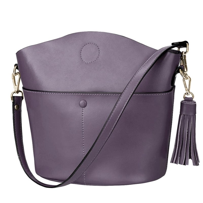 S-ZONE Women Cowhide Genuine Leather Small Crossbody Bag Shoulder Purse Handbag - Image 1